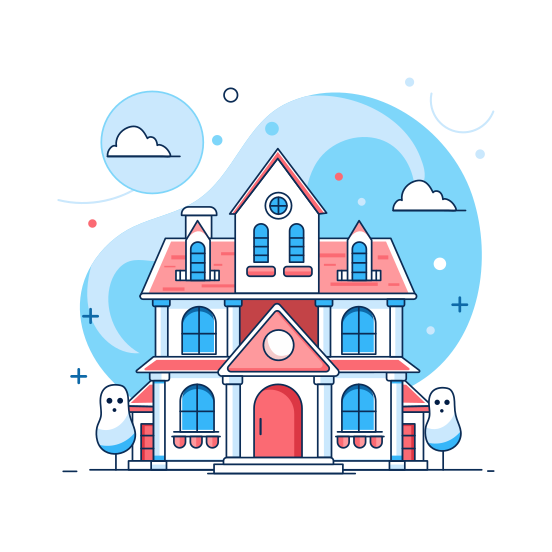 House, Home, Residence, Property, Architecture illustration