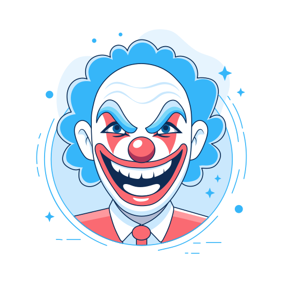 Joker Face, Smiling, Laughing, Happy, Character illustration