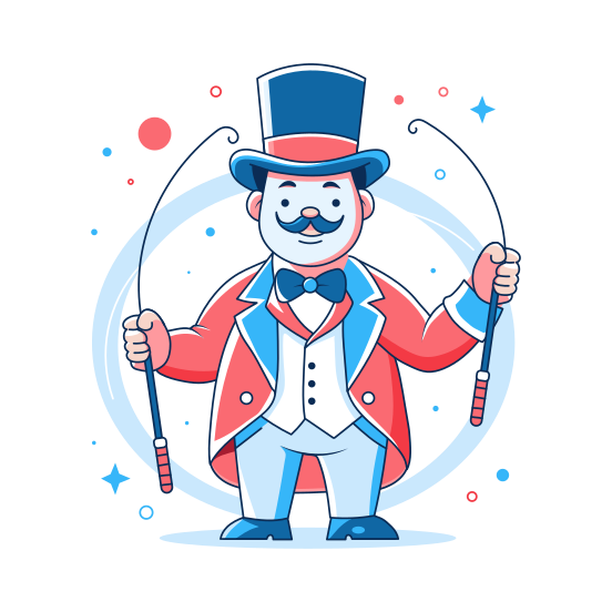 Ringmaster, Circus Host, Performer, Character, Cartoon illustration