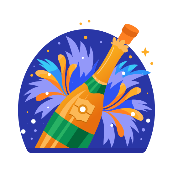 Champagne Bottle, Drink, Beverage, Alcohol, Celebration illustration