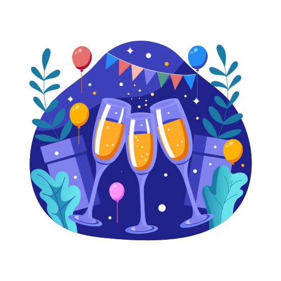Cheers, Glasses, Drink, Beverage, Celebration illustration