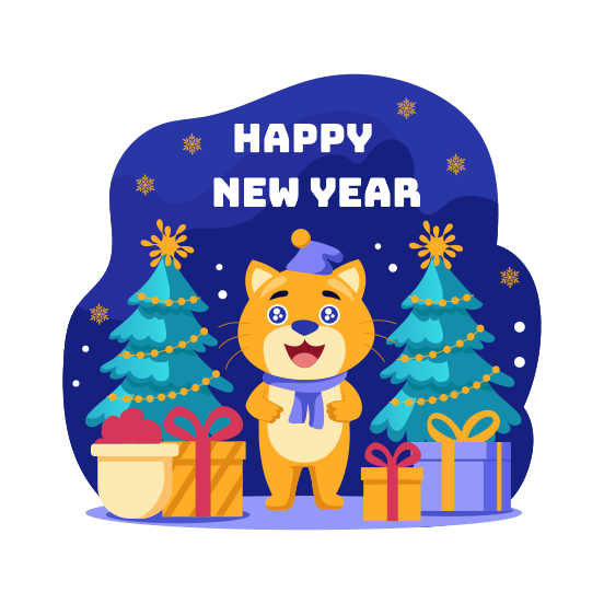 Christmas, Happy New Year, Festival, Celebration, Gifts illustration