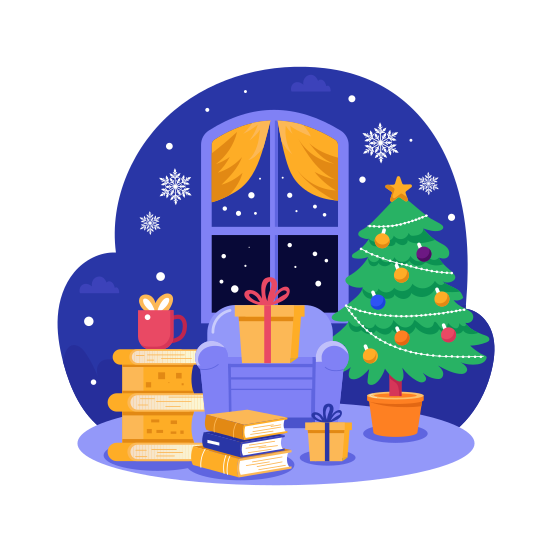 New Year, Celebration, Xmas, Gifts, Festival illustration