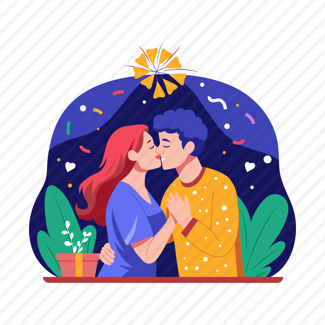 Romantic Couple, Kissing, Lovely, Celebrating, Spouses preview