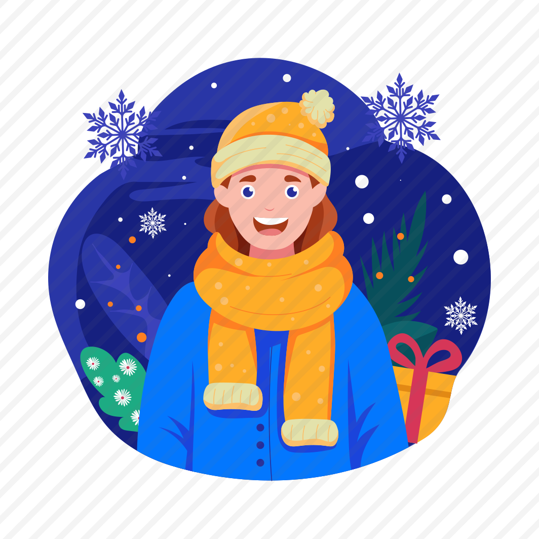 Winter Clothes, Woman, Smiling, Snowfall, Girl preview