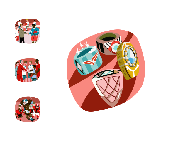 Sports Illustrated NFL Vector Illustrations family preview image