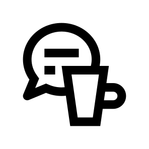 Chat Bubble Coffee Icon Symbol icon