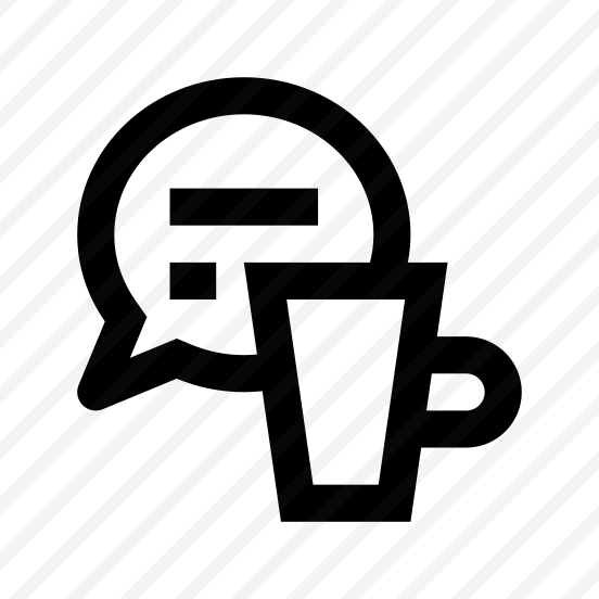 Chat Bubble Coffee Icon Symbol preview