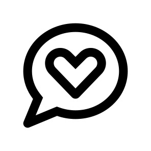 Chat Bubble Heart Love Icon icon