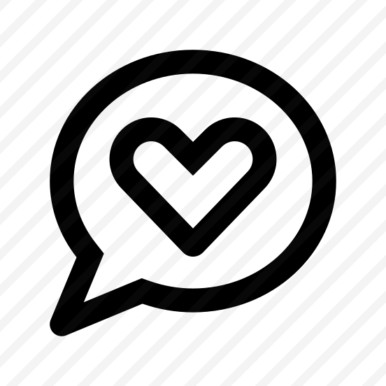 Chat Bubble Heart Love Icon preview