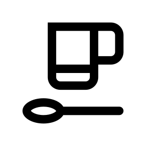 Cup Spoon Coffee Tea Icon icon