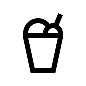 Milk Cocktail Icon Symbol Vector icon