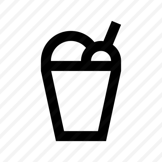Milk Cocktail Icon Symbol Vector preview