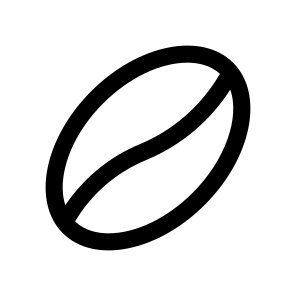 Coffee Bean Grain Icon Symbol icon
