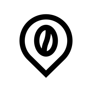 Coffee Geotag Icon Symbol Vector icon