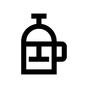 French Press Coffee Icon Symbol icon