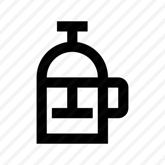 French Press Coffee Icon Symbol preview