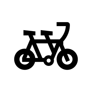 Transport Bicycle Bike Two Seater Tandem Wheels Frame Pedals Chain icon