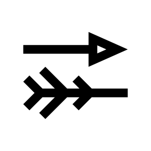 Arrow Arrowhead Feather Shaft Bow One icon