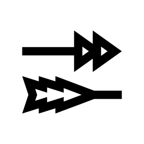 Arrow Arrowhead Feather Shaft Bow Three icon