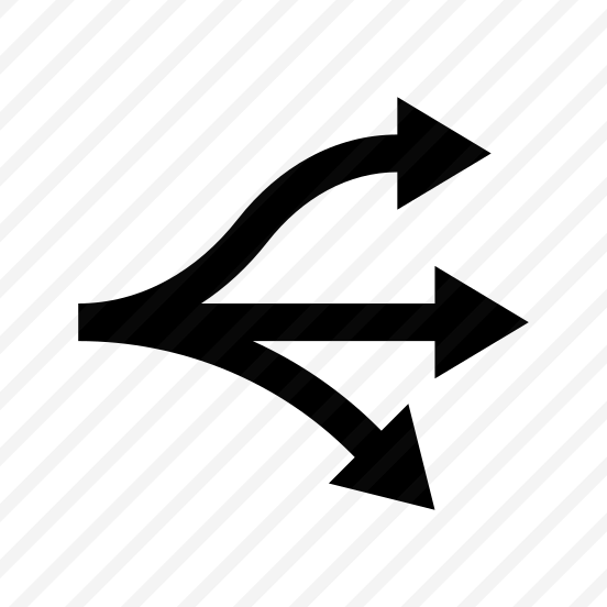 Arrow Arrows Split Diverge Separate Directions Navigation Path Ui preview