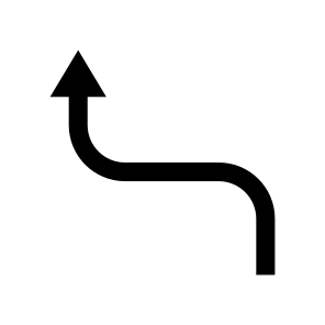 Arrow Curve Direction Up Left Navigation Path Ui icon
