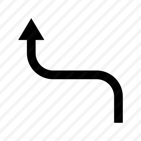 Arrow Curve Direction Up Left Navigation Path Ui preview