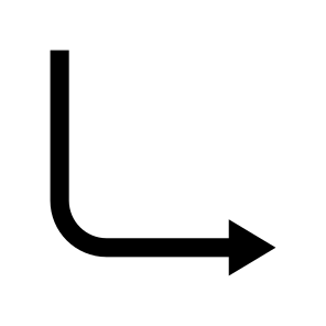 Arrow Curve Down Right Route Ui icon