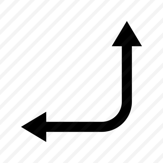Arrow Curve Down Up Left Route Ui preview