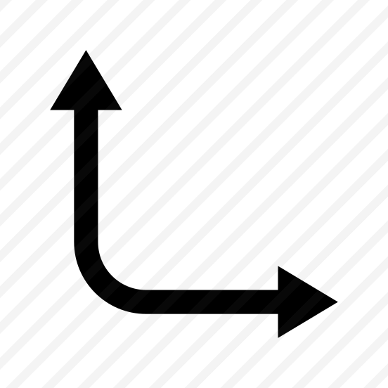 Arrow Curve Down Up Right Route Ui preview