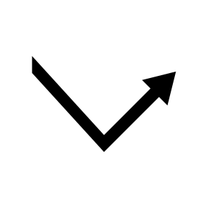 Arrow Curve Rise Down Up Direction Navigation Path Ui icon