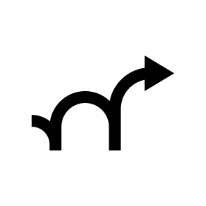 Arrow Curve Rise Steps Stairs Direction Navigation Path Ui icon