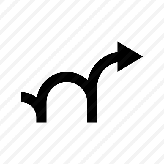 Arrow Curve Rise Steps Stairs Direction Navigation Path Ui preview