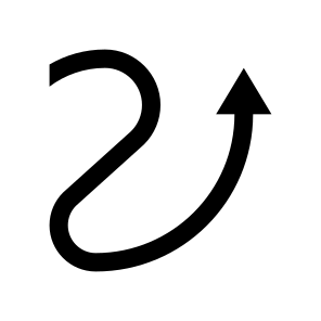 Arrow Curve Scribble Twist Direction Up Navigation Path Ui icon