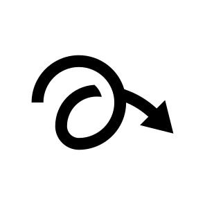 Arrow Curve Scribble Twist Loop Direction Navigation Path Ui icon