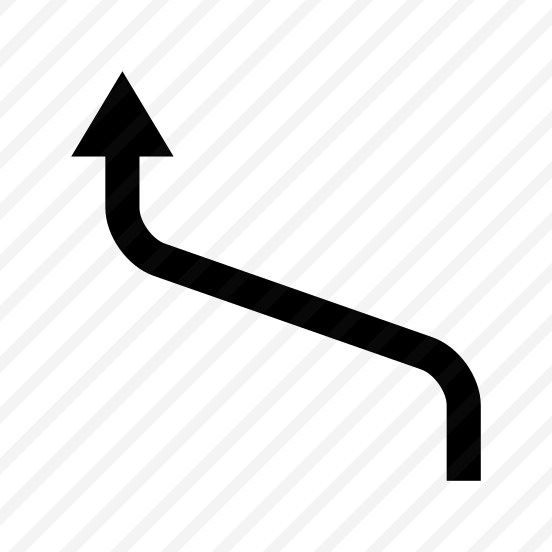 Arrow Curve Smooth Direction Up Left Navigation Path Ui preview