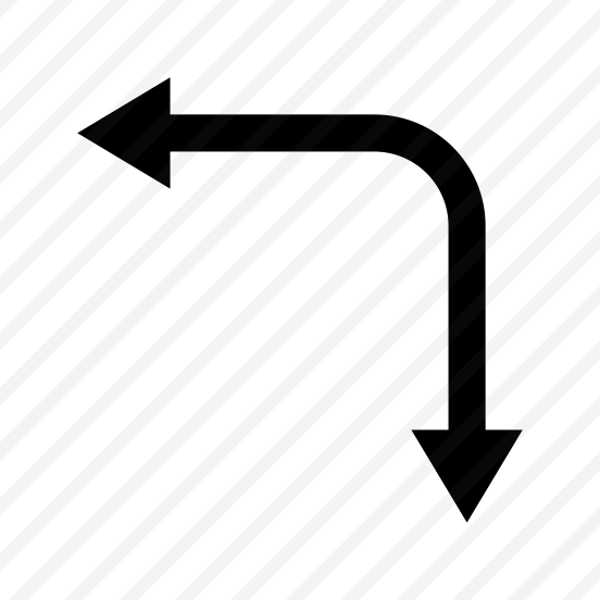 Arrow Curve Up Down Left Route Ui preview