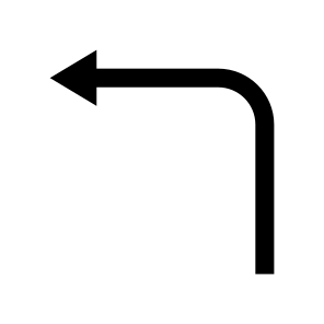Arrow Curve Up Left Route Ui icon