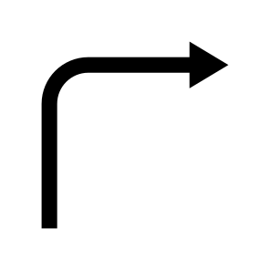 Arrow Curve Up Right Route Ui icon