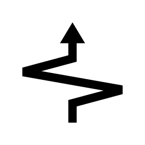Arrow Curve Zigzag Direction Up Navigation Path Ui icon