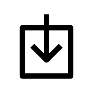 Arrow Inside From Above Icon icon