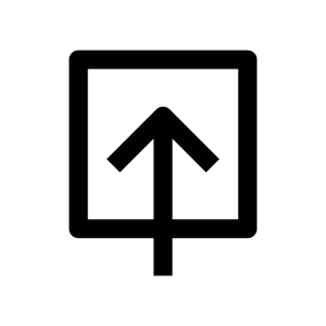 Arrow Inside From Below Icon icon