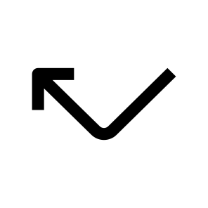 Arrow Left Up Icon Symbol icon