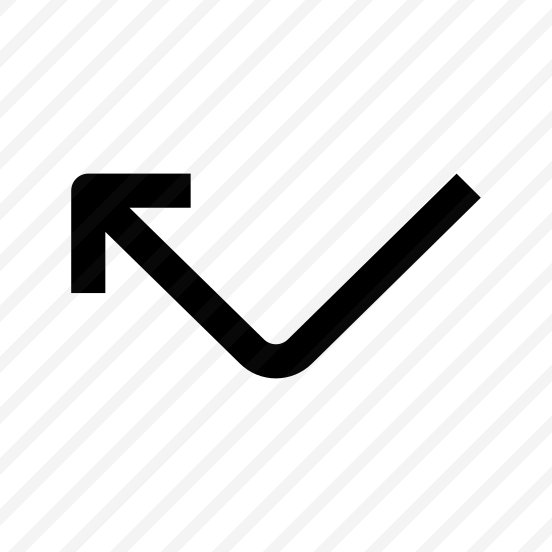 Arrow Left Up Icon Symbol preview