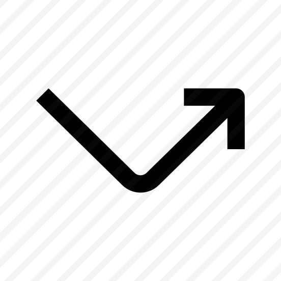 Arrow Right Up Icon Symbol preview