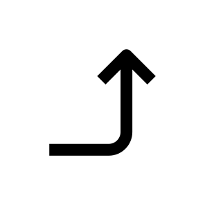 Arrow Turn Top Icon Symbol icon