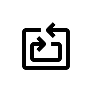 Arrows One Around Other Icon icon