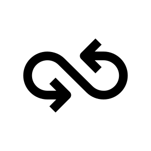 Infinite Arrows Icon Symbol Vector icon