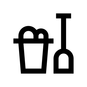 Sandbox Toys Icon Symbol Vector icon