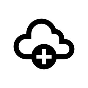 Cloud Add Icon Symbol Vector icon